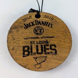 St. Louis Blues Jack Daniel's Wooden Hang Tag Ornament